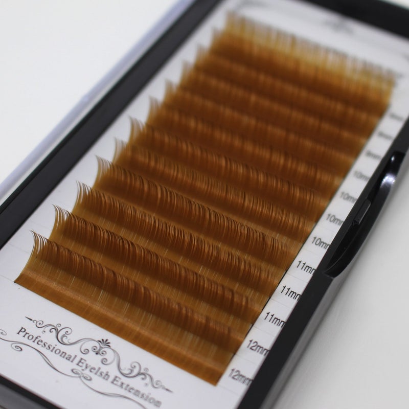 Bodermincer Scala Thickness 0.10mm C Curl Light Brown/Dark Brown/Black-Brown False lashes Individual Eyelash Extension Natural False Eyelashes (9mm, Dark Brown) - Image 3